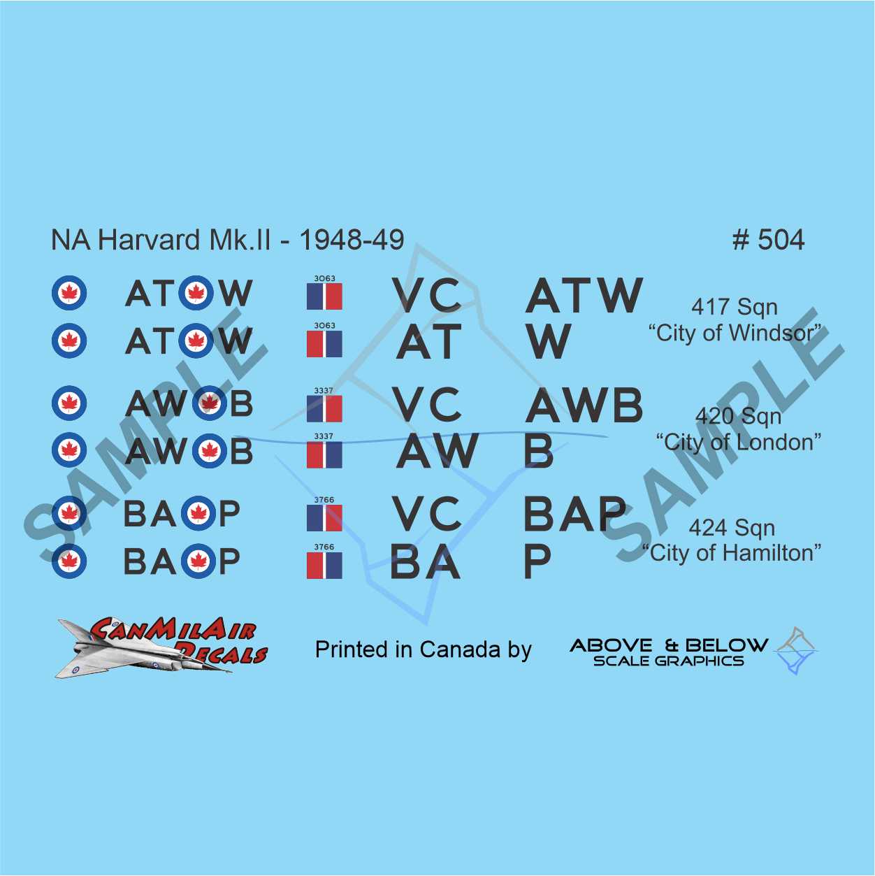 504 - North American Harvard Mk.II - 417, 420 & 424 Sqn (1948-49)