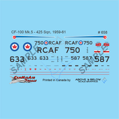 658 - Avro CF-100 Canuck Mk. 5 - 425 Sqn (1959-61)