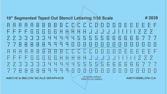 2039 - 10" Segmented Tape-Out Lettering 1/35