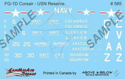 585 - Vought FG-1D Corsair - USN Reserve (1947-57)