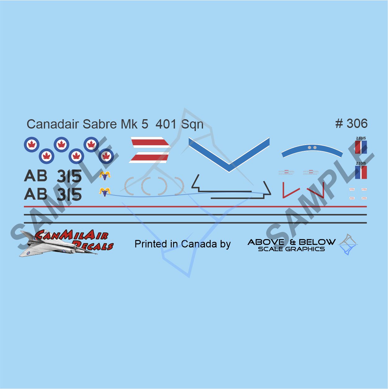 306 - Canadair Sabre Mk. 5 - 401 (Aux) Sqn (1958)