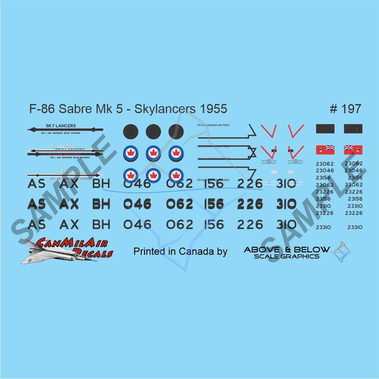 197 - Canadair F-86 Mk.5 Sabre - AB+3 - Skylancers (1955)