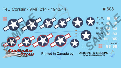 608 - Vought F4U-1A Corsair - USMC - VMF 214 (1943-44)