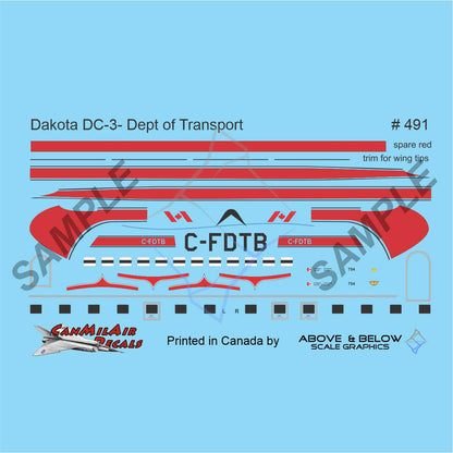 491 - Douglas DC-3 Dakota - Department of Transport