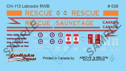 039 - Boeing Vertol CH-113 Labrador -502 & 403 SAR Sqn Early Livery
