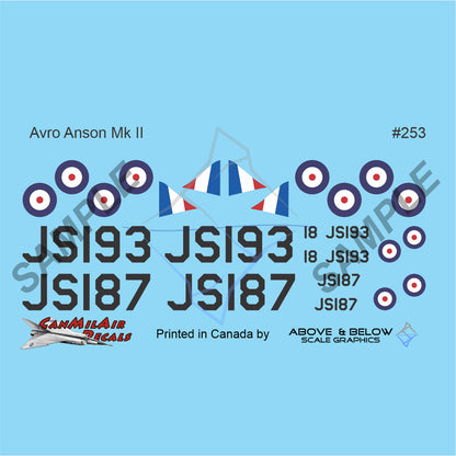 253 - Avro Anson Mk.II - BCATP - Gimli "Piggyback" Accident 1943 (DOUBLE SET)