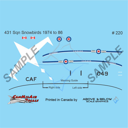 220 - Canadair CT-114 Tutor - Snowbirds (1974-1986)