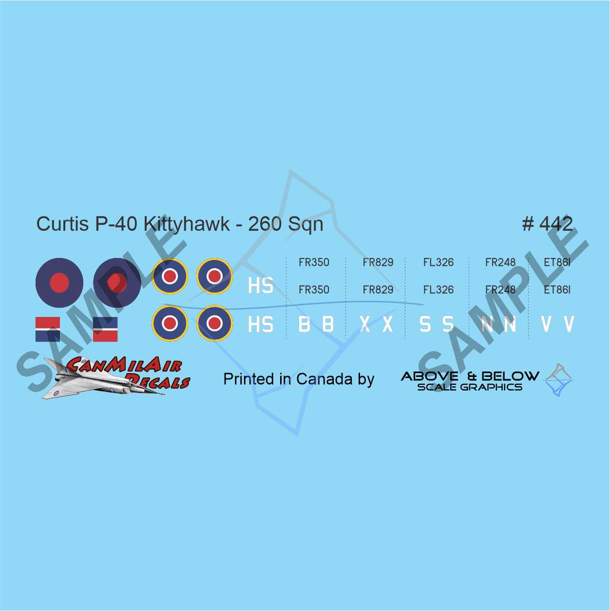 442 - Curtiss P-40 Kittyhawk - RAF 260 Sqn (1943) - James Edwards RCAF (VWoC)