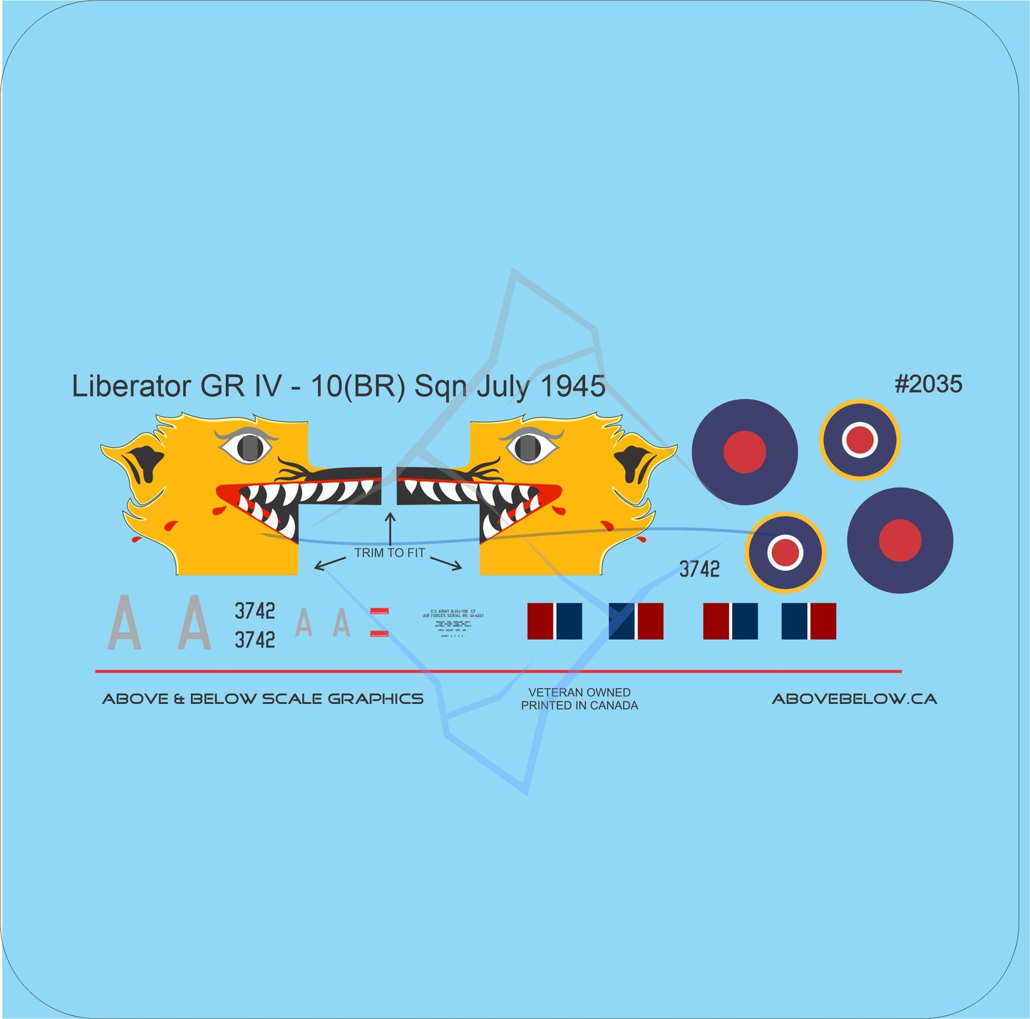 2035 - Consolidated Liberator GR.V - BR-10 Sqn "A" Lion Face (1945)