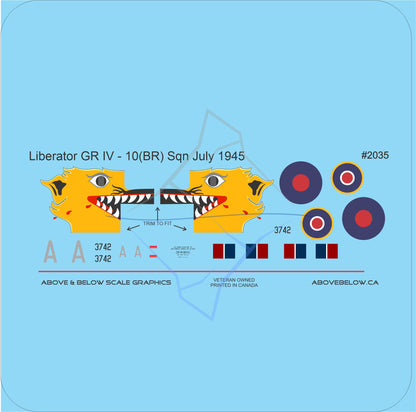 2035 - Consolidated Liberator GR.V - BR-10 Sqn "A" Lion Face (1945)