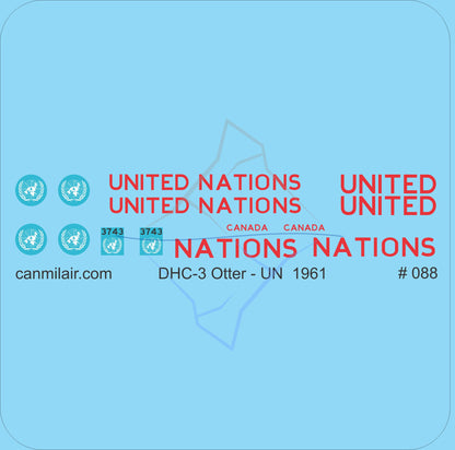088 - DeHavilland Canada DHC-3 Otter - United Nations Standard Markings (1961)