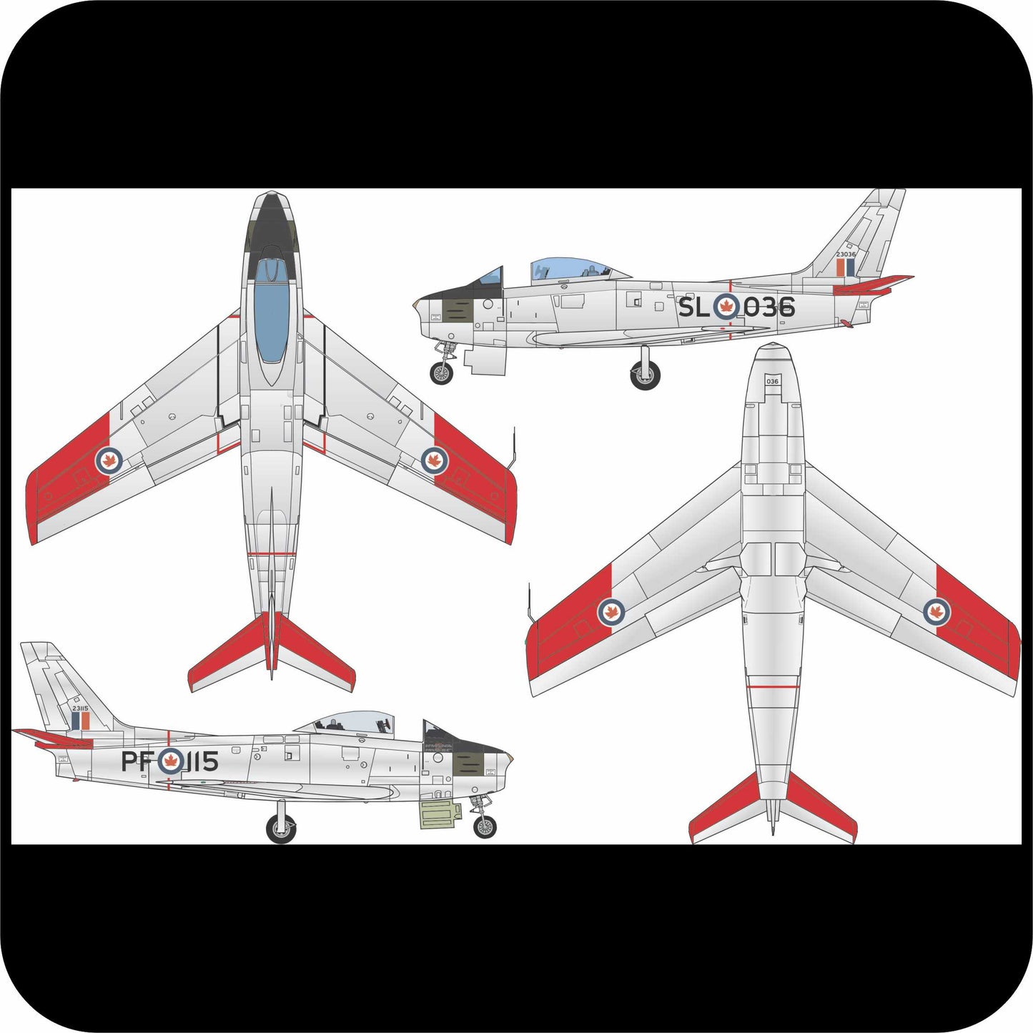 690 - Canadair Sabre Mk.5 Nos.442 and 443 Auxiliary Squadrons
