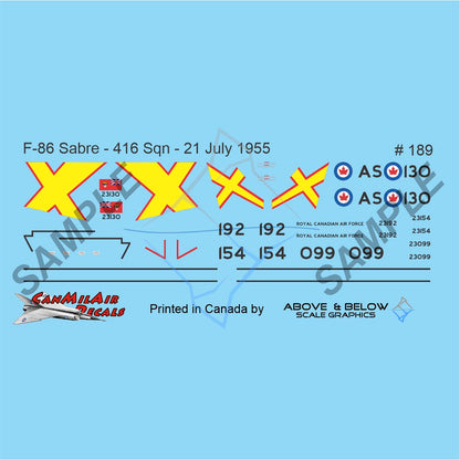 189 - Canadair Sabre Mk. 5 - 416 Sqn - EX: CARTE BLANCHE
