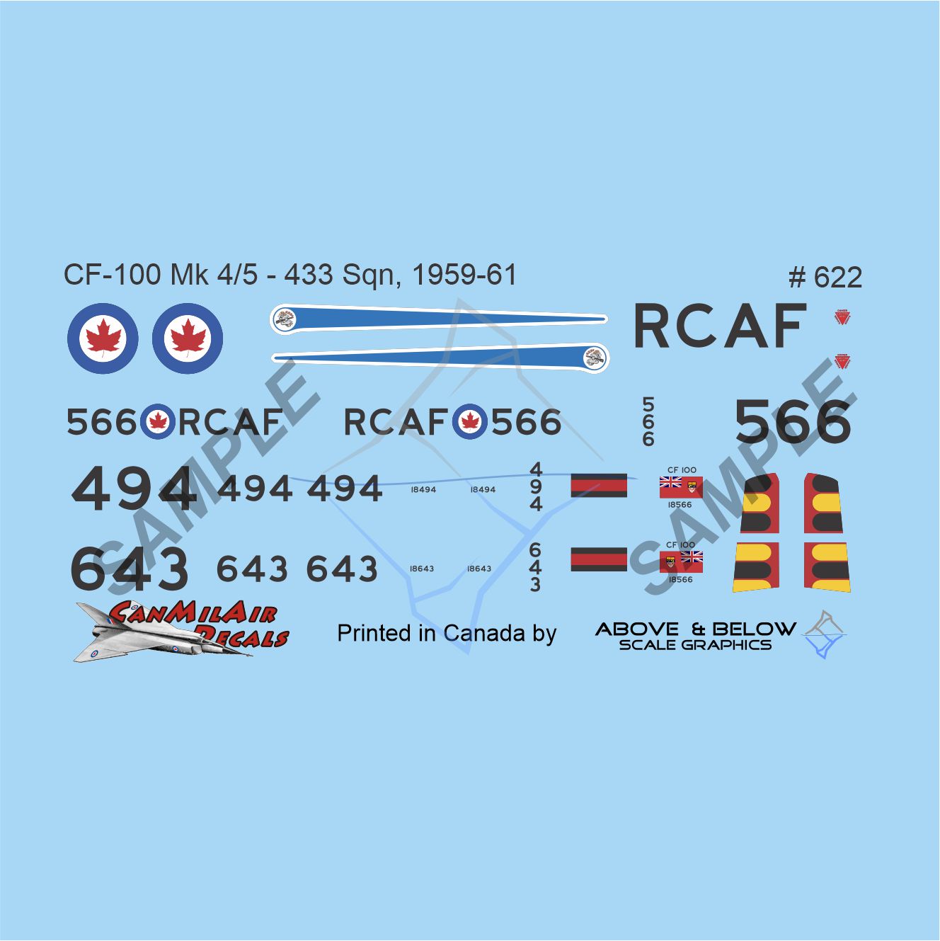 622 -  Avro CF-100 Canuck Mk. 5 - 433 Sqn (1959-61)