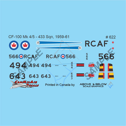 622 -  Avro CF-100 Canuck Mk. 5 - 433 Sqn (1959-61)
