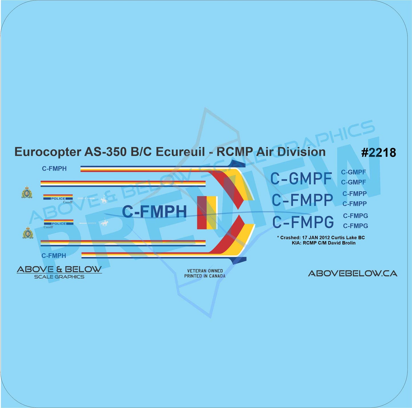 2218 - Eurocopter AS-350 B/C - RCMP Air Division
