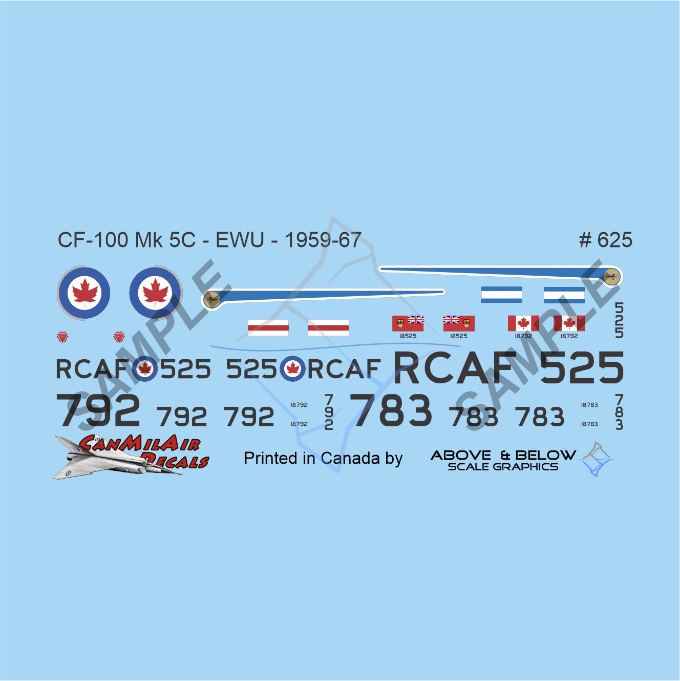 625 -  Avro CF-100 Canuck Mk. 5 - EWU (1959-67)