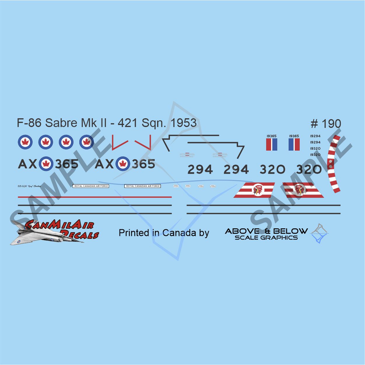 190 - Canadair Sabre Mk. 2  - 421 Sqn (1953)