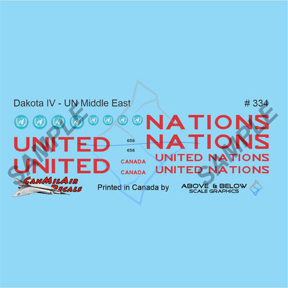 334 - Douglas Dakota IV - UNEF Middle East (1958)