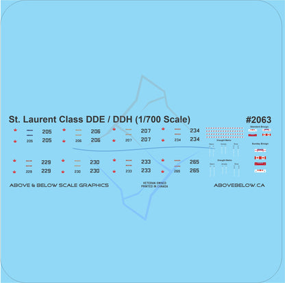 2063 - Scale St. Laurent Class DDE / DDH Hull Markings