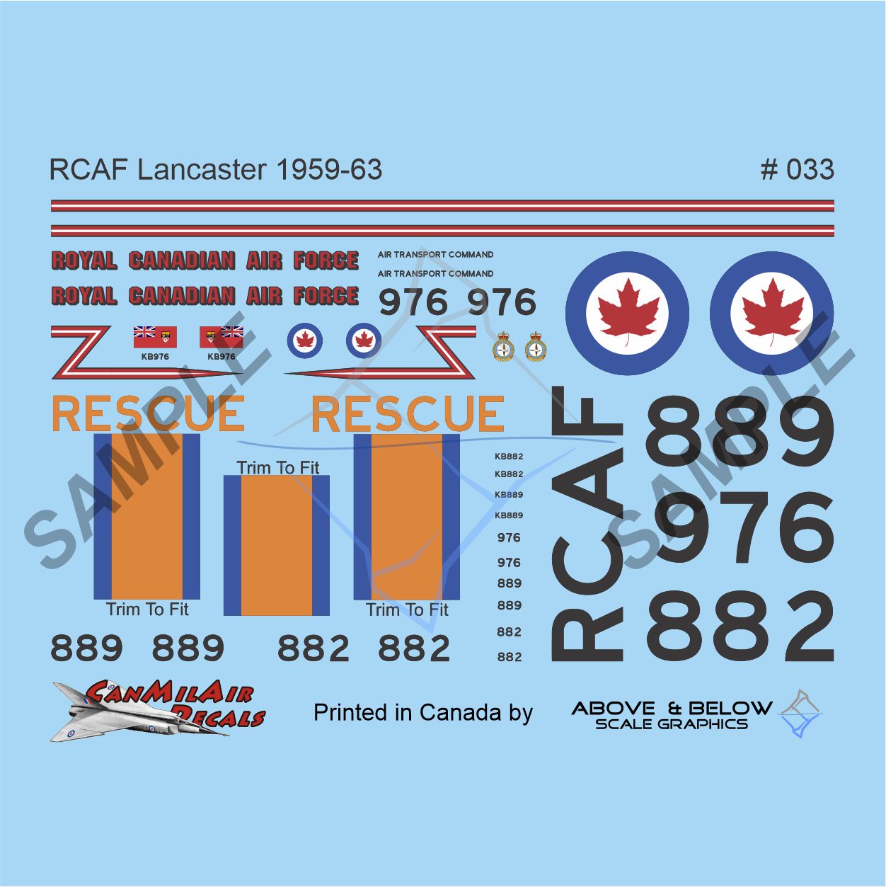 033 - Avro Lancaster B Mk. X - RCAF+3 SAR Markings (1961)