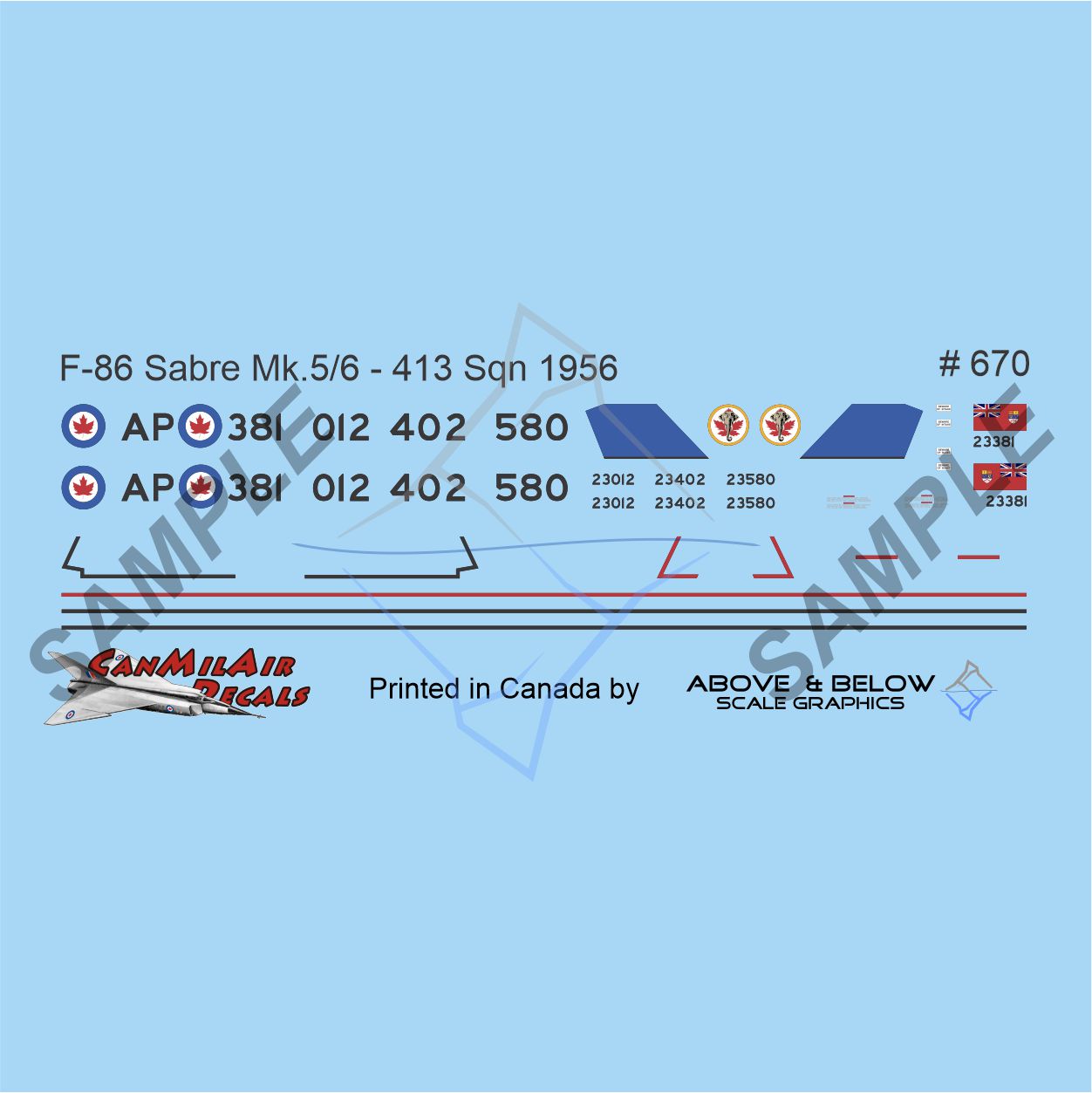 670 - Canadair Sabre Mk. 6 - 413 Sqn (1956)