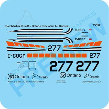 2196 - Bombardier CL-415 - Ontario Provincial Air Service