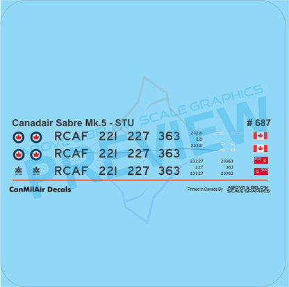 687 - Canadair Sabre Mk.5 - STU Sabre Transition Unit