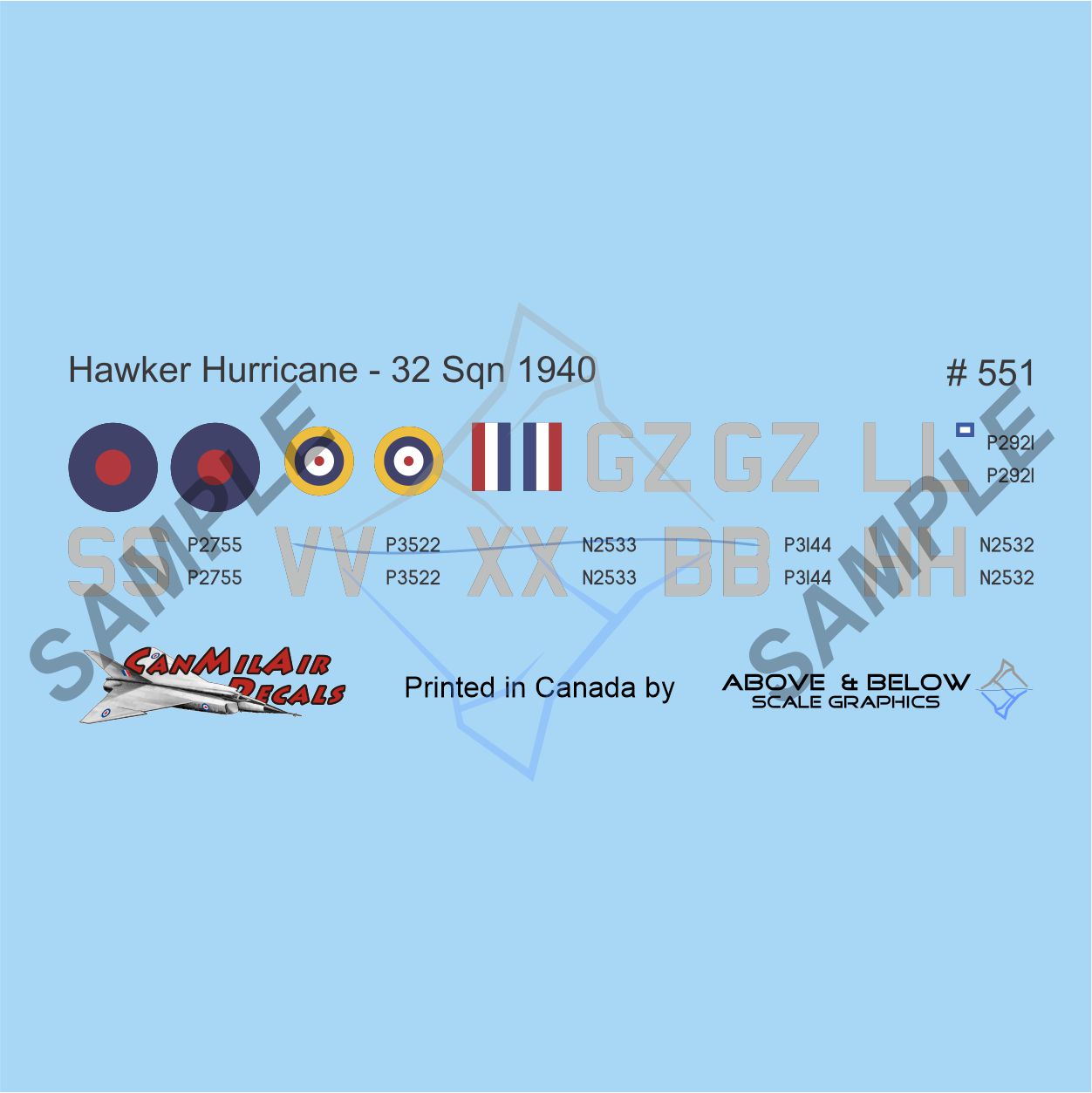 551 - Hawker Hurricane  Mk. I - 32 Sqn RAF