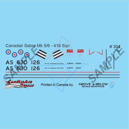 304 - Canadair Sabre Mk. 5/6 - 416 Sqn (1956)