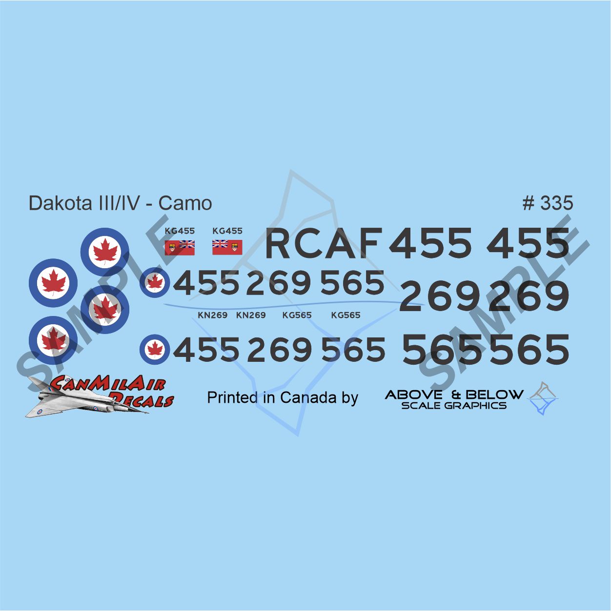 335 - Douglas Dakota III & IV - AB+3 / RCAF+3 - NATO 1 Air Div (1955)