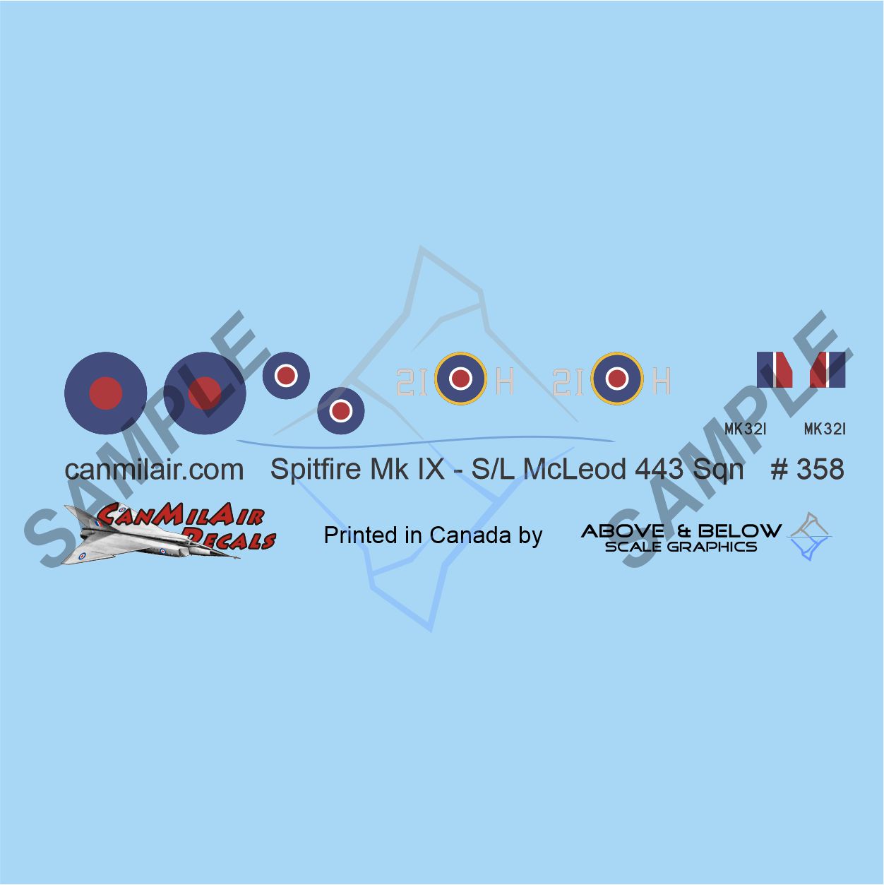 358 - Supermarine Spitfire Mk IX - 443 Sqn - S/L McLeod (1944)