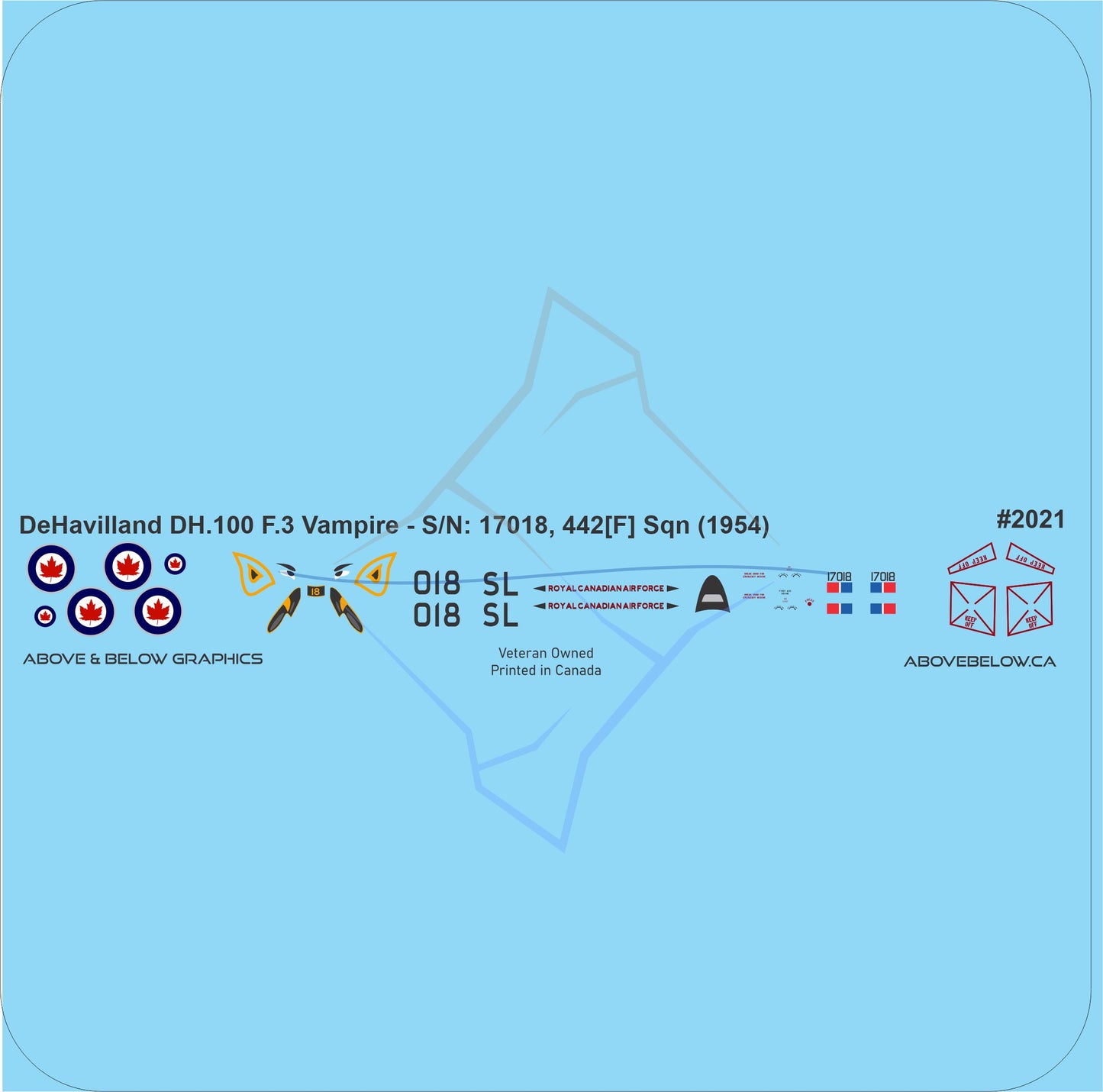 2021 - DeHavilland Vampire - S/N: 17018 - 442 [F] Sqn (1954)