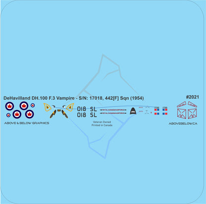 2021 - DeHavilland Vampire - S/N: 17018 - 442 [F] Sqn (1954)