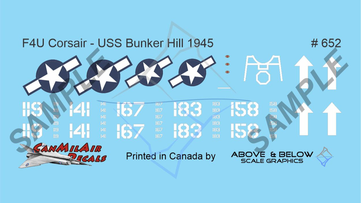 652 - Vought F4U Corsair - USN - USS Bunker Hill (CV-17) 1945