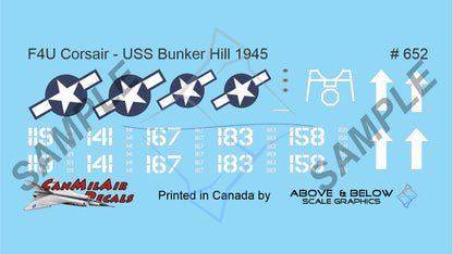 652 - Vought F4U Corsair - USN - USS Bunker Hill (CV-17) 1945