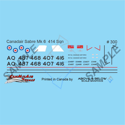 300 - Canadair Sabre Mk. 6 - 414 Sqn (1956)
