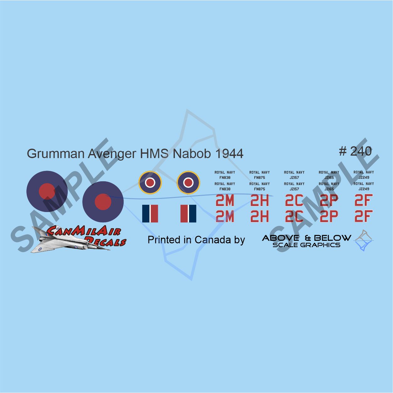 240 - Grumman TBF-1 Avenger - 852 Sqn HMS Nabob