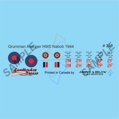 240 - Grumman TBF-1 Avenger - 852 Sqn HMS Nabob