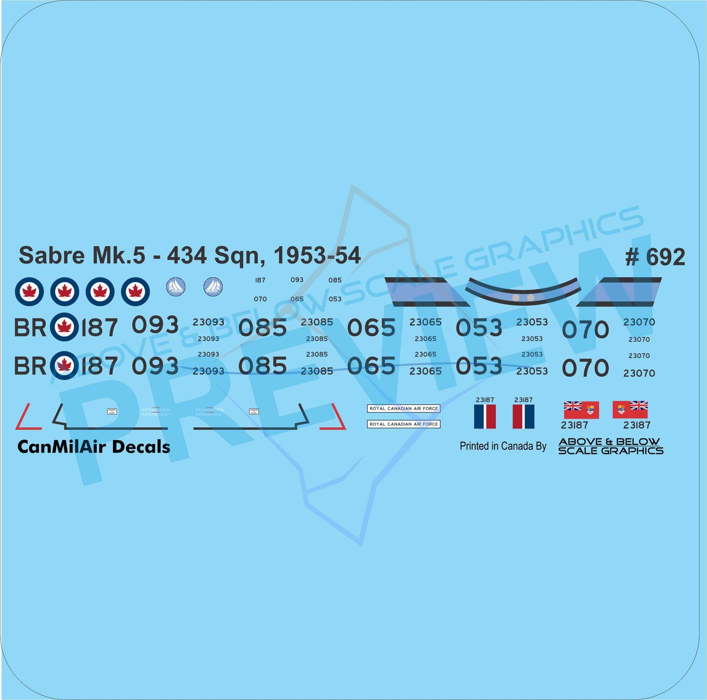 692 - Canadair Sabre Mk.5 No. 434 “Bluenose” Squadron No.3(F) Wing