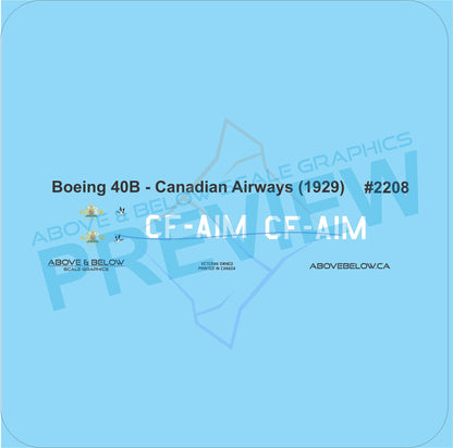 2208 - Boeing 40B - Canadian Airways