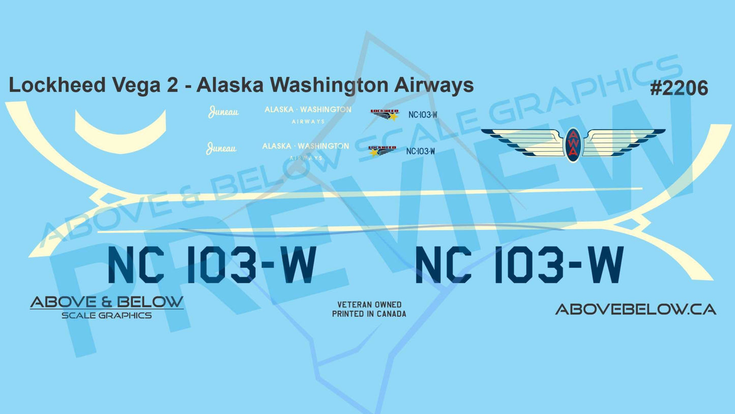 2206 - Lockheed Vega 2 - Alaska Washington Airways