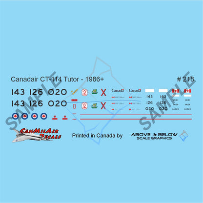 218 - Canadair CT-114 Tutor - FIP (1986+)