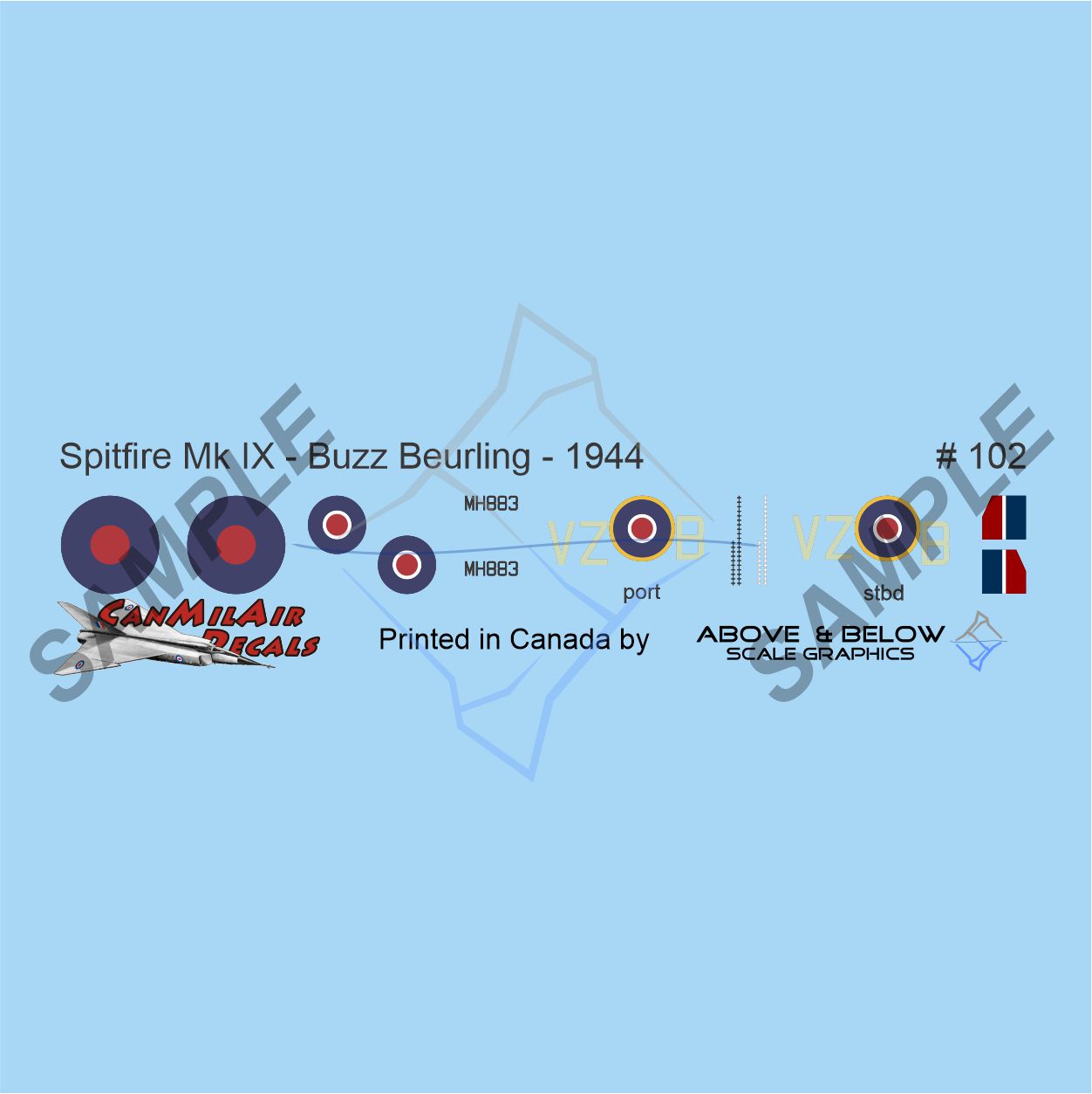 102 - Spitfire Mk.IX  - 412 Sqn  - George "Buzz" Beurling DSO DFC DFM (1943-44)