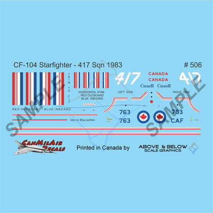 506 - Canadair CF-104 Starfighter - 417 Sqn special 1983 and 1993