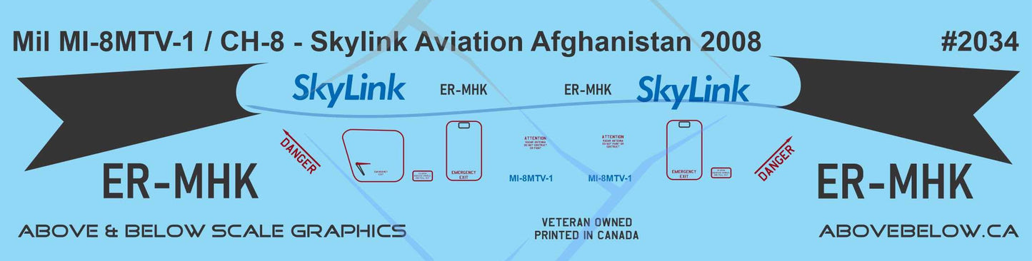 2034 - MIL Mi-8 / CH-8 Skylink Aviation Afghanistan 2008