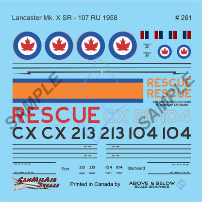 261 - Avro Lancaster Mk.X - 107 Rescue Unit (1958)