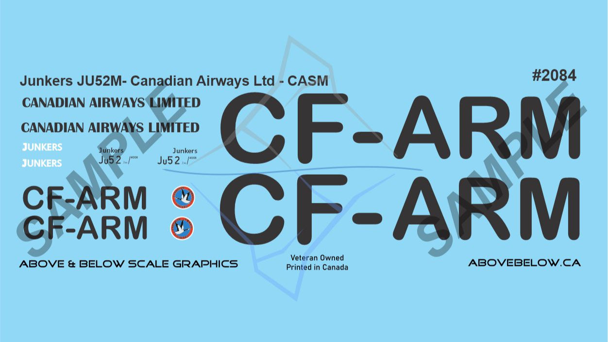 2084 - Junkers JU52M - Canadian Airways LTD