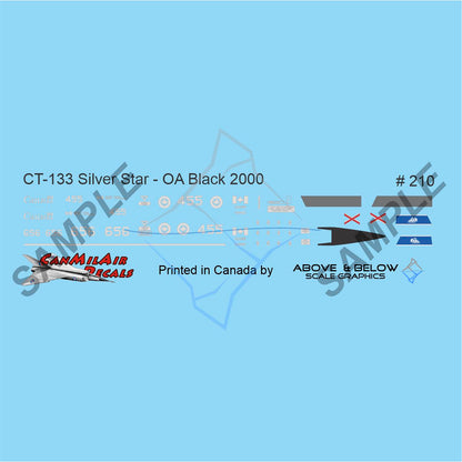 210 - Canadair CT-133 Silver Star - 434 Sqn - FIP Black Scheme (2000)