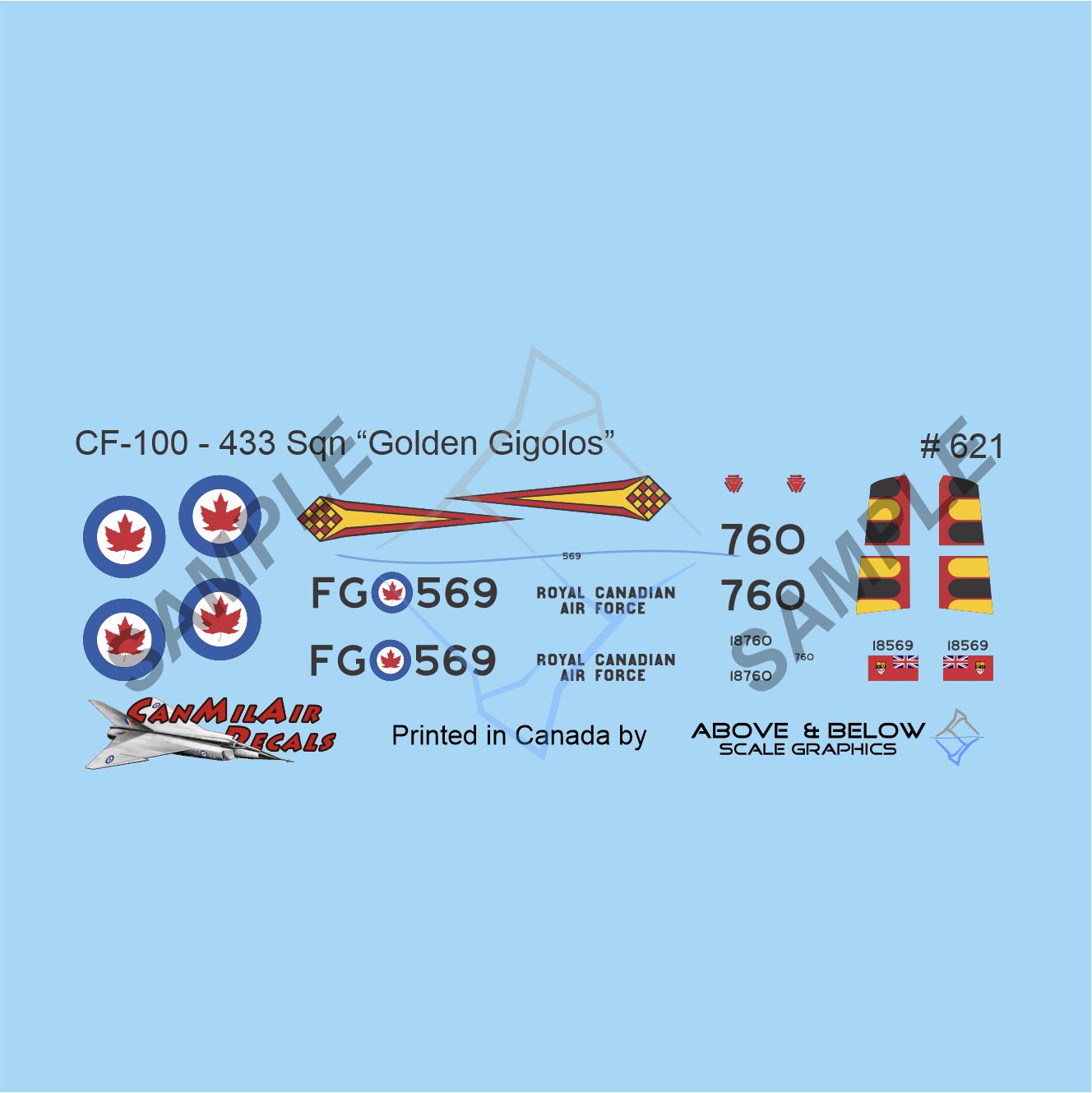 621 - Avro CF-100 Canuck Mk. 5 - 443 Sqn "Golden Gigolos" (1959)